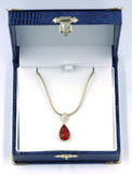 Janet Deleuse Fire Opal and Diamond Pendant Necklace, SOLD