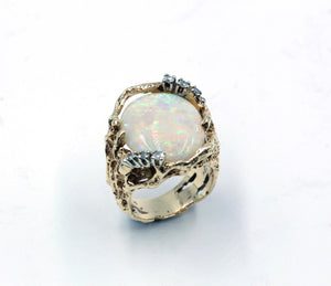 Pre-Owned Opal and Diamond Ring, SALE, SOLD