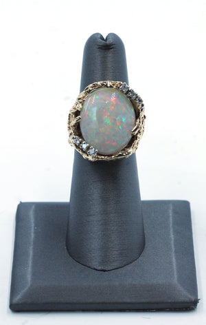 Pre-Owned Opal and Diamond Ring, SALE, SOLD