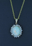 Vintage Opal and Diamond Pendant, SOLD