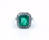 Vintage Emerald and Diamond Ring, SOLD
