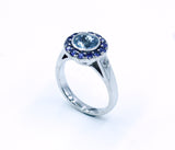 Vintage Aquamarine Sapphire and Diamond Ring, SOLD