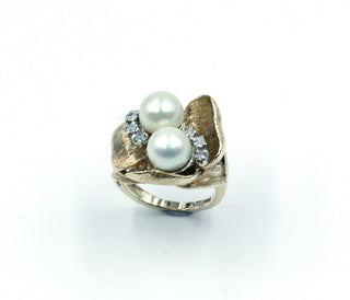 Vintage Pearl and Diamond Ring, SALE, SOLD
