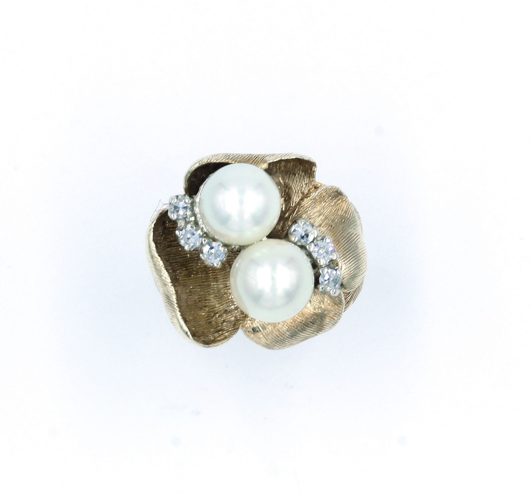 Vintage Pearl and Diamond Ring, SALE, SOLD – Deleuse Fine Jewelry