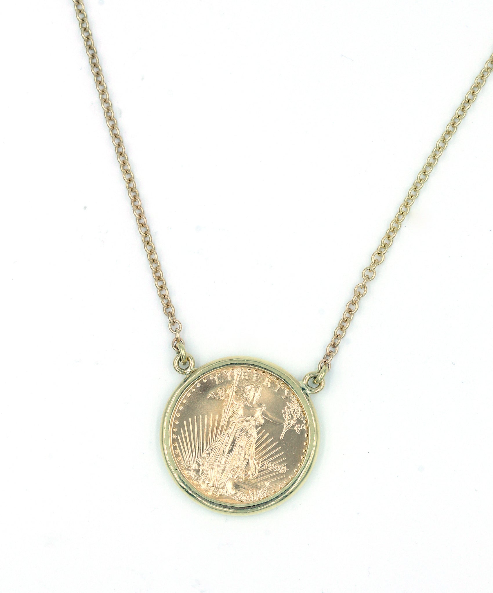 American Liberty Coin Pendant, SOLD – Deleuse Fine Jewelry
