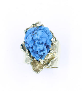 Vintage Turquoise Nugget Gold Ring, SALE, SOLD