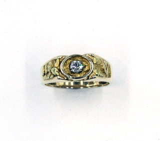 Vintage Diamond and Gold Nugget Ring, SOLD