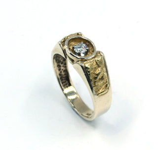 Vintage Diamond and Gold Nugget Ring, SOLD