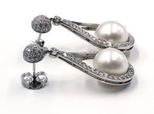 Pre-owned Janet Deleuse South Sea Pearl Earrings, SOLD