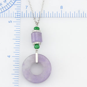 Natural Lavender Jade Pendant Necklace, SOLD