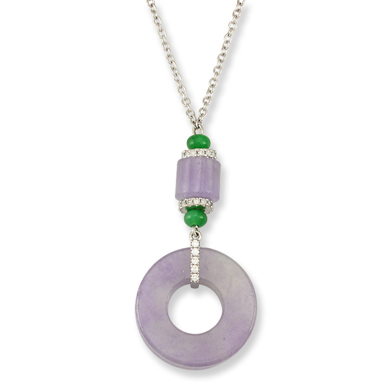 Natural Lavender Jade Pendant Necklace, SOLD