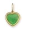 Natural Green Jade Heart Pendant, SOLD