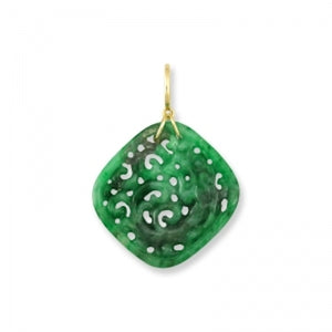 Natural Green Jade Carved Dragon Pendant, SOLD