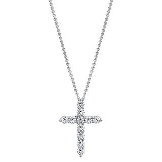 Diamond Cross Pendant Necklace, SOLD