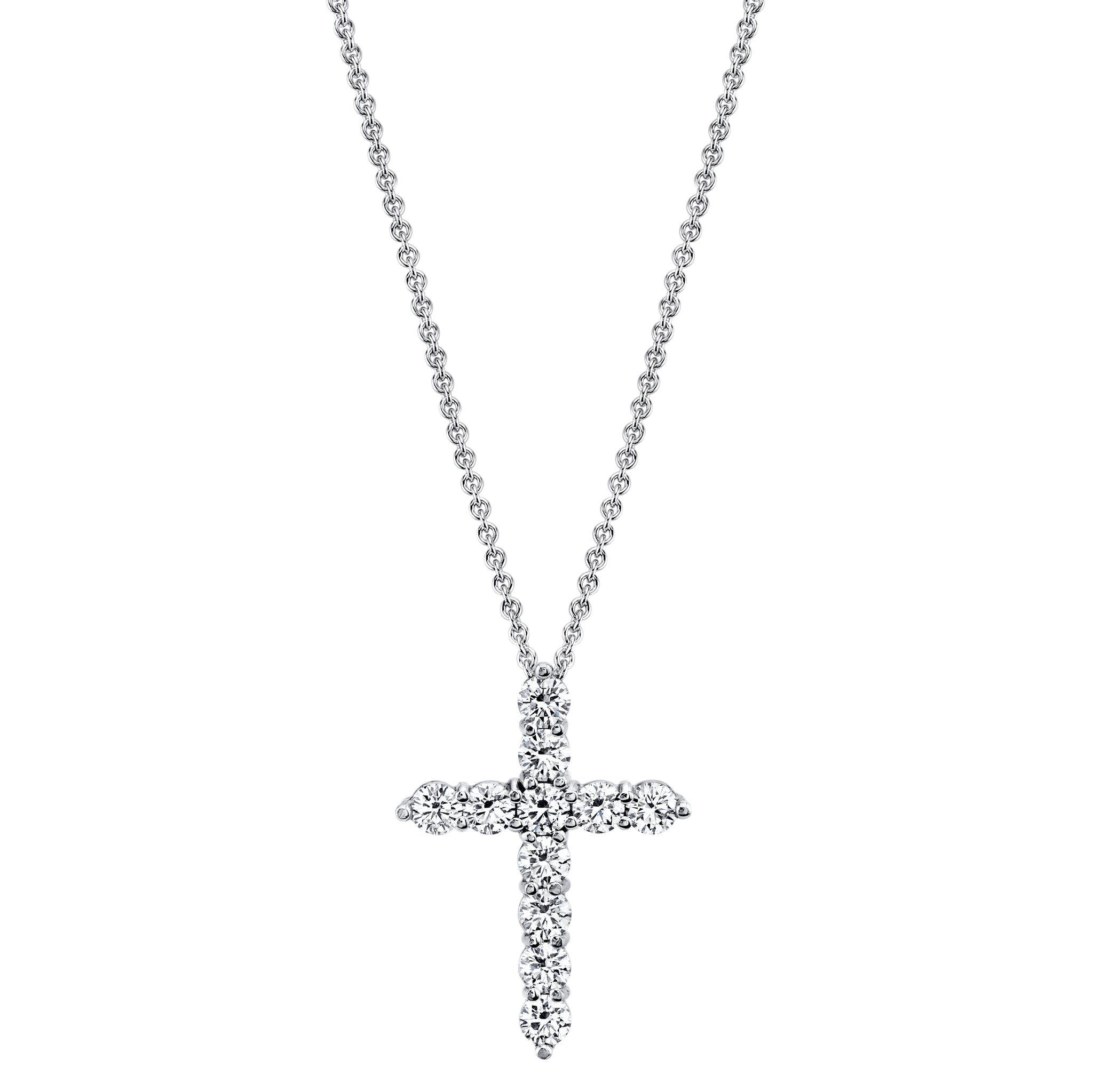 Diamond Cross Pendant Necklace, SOLD