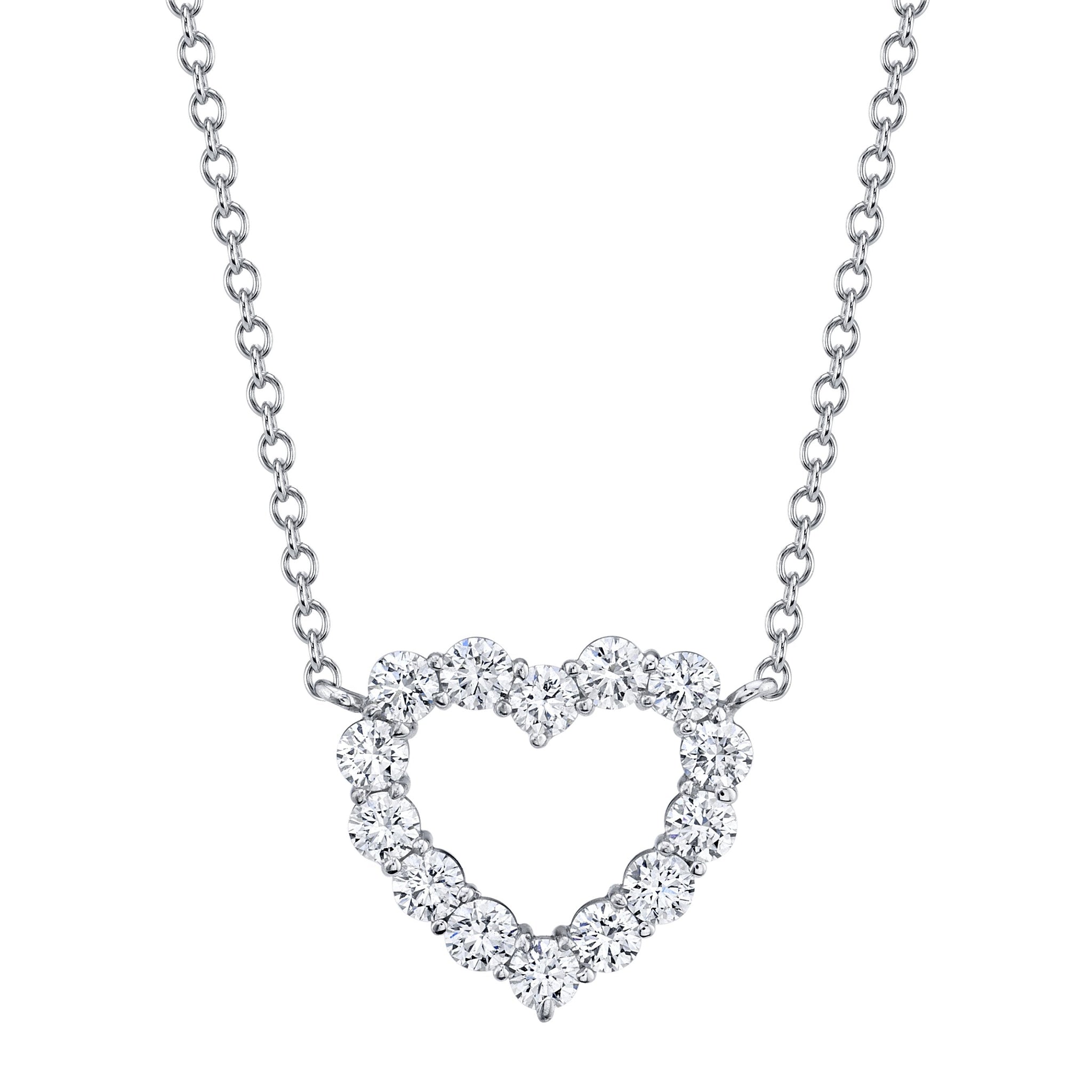 Diamond Heart Pendant Necklace, SOLD