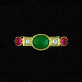 Jade, Diamond and Ruby Ring, SOLD