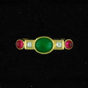 Jade, Diamond and Ruby Ring, SOLD
