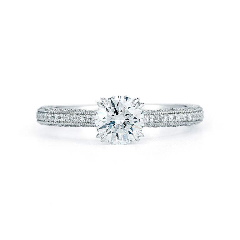 Diamond Engagement Ring, .78cts. Center Diamond