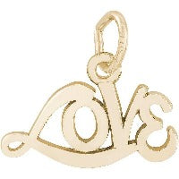 14K Yellow Gold Love Charm, SOLD