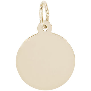 14K Yellow Gold Disc Charm, SOLD