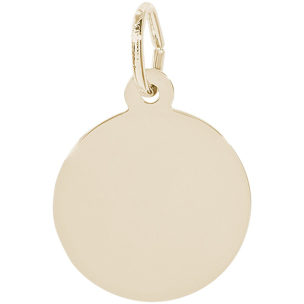 14K Yellow Gold Disc Charm, SOLD