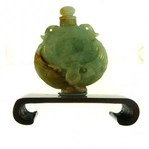 Natural Jade Carving on Stand