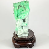 Natural Green Jade Double Happiness Statuary, SOLD