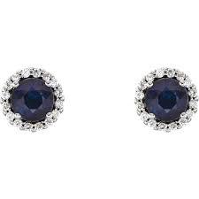 Sapphire and Diamond Earrings, SOLD