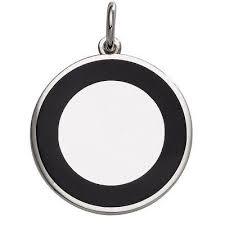 Sterling Silver Disc with Black Enamel, SOLD OUT