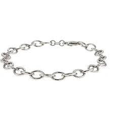 Sterling Silver Oval Solid Link Chain, SOLD