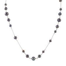 Sterling Silver Black  Pearl Necklace, SOLD