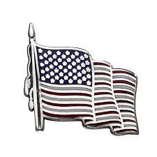 Sterling Silver USA Flag PIn, SOLD