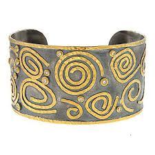 Sterling Silver and Gold Cuff Bracelet, SOLD