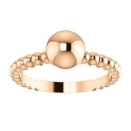 Rose Gold Ball Ring, SOLD
