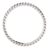 Platinum Rope Style Band, SOLD