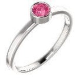 White Gold  Pink Tourmaline Ring, SOLD