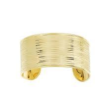 Textured 14K Yellow Gold Wide Cuff Bracelet, SOLD