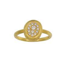 Textured Gold Diamond Ring, SOLD