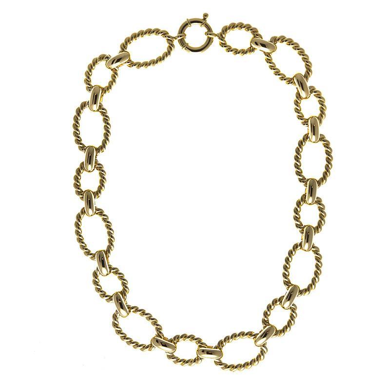 Textured Gold Link Necklace, SOLD