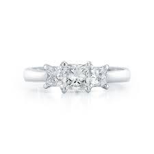 Three Princess Cut Diamond Ring,, SOLD
