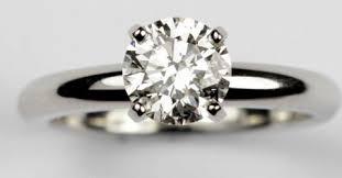 Tiffany Style Platinum Diamond Ring, SOLD