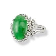 Vintage Jade Ring with Diamonds, SOLD