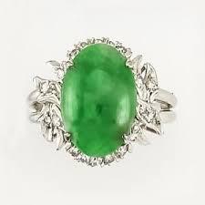 Vintage Jade Ring with Diamonds, SOLD
