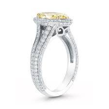 Yellow Marquis Shape Diamond Halo Ring, SOLD
