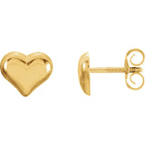 14k Heart Earrings, SOLD