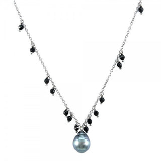 Tahitian Pearl and Onyx Necklace, SOLD