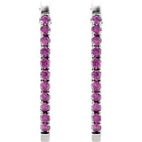14K White Gold Pink Sapphire Earrings, SOLD