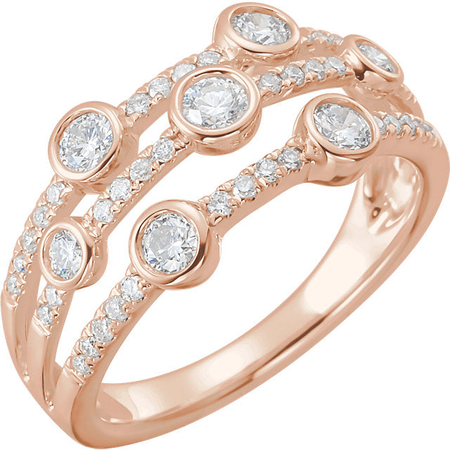 Rose, Yellow or White Gold Diamond Ring, SALE, SOLD