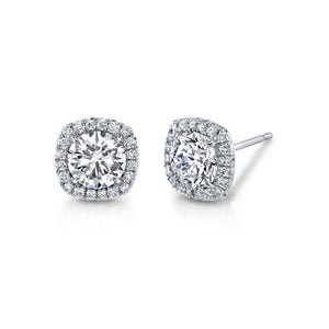 Platinum Diamond Earrings, SOLD